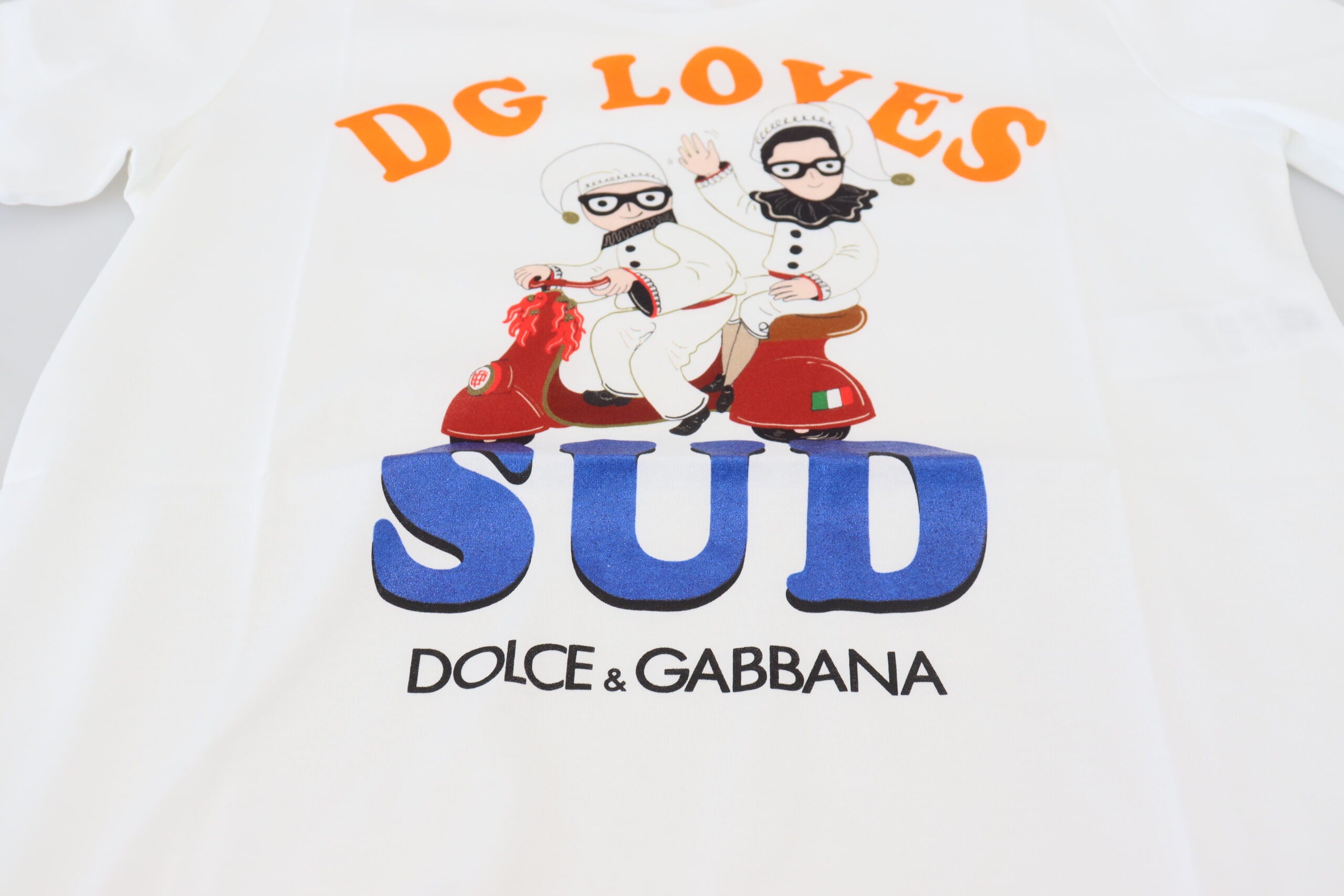 Dolce & Gabbana White Cotton DG Loves SUD  T-shirt - Luxe Nova