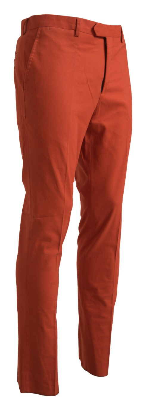 BENCIVENGA Orange Straight Fit Men Formal Trousers Pants - Luxe Nova
