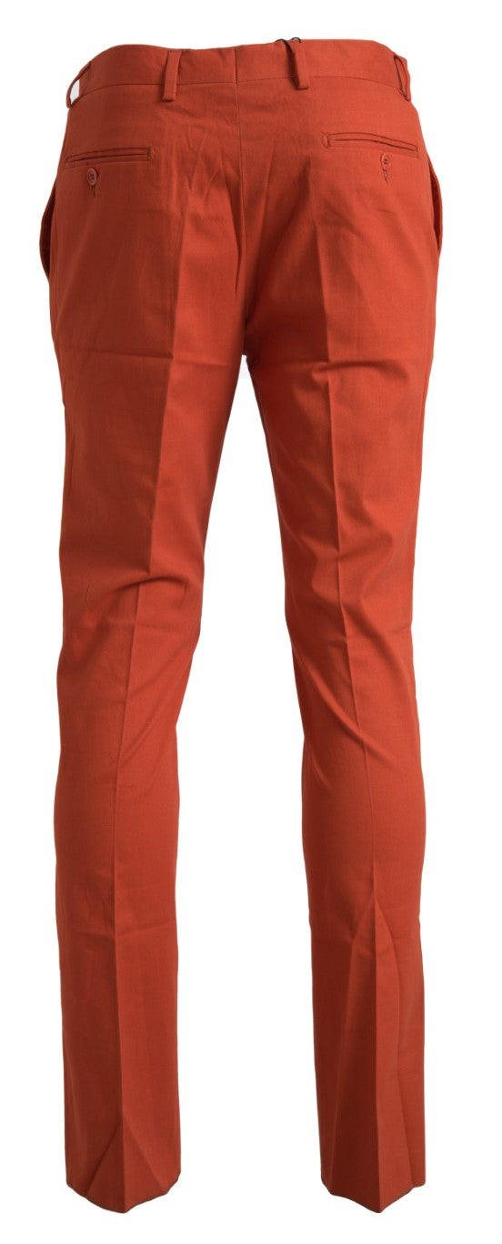 BENCIVENGA Orange Straight Fit Men Formal Trousers Pants - Luxe Nova