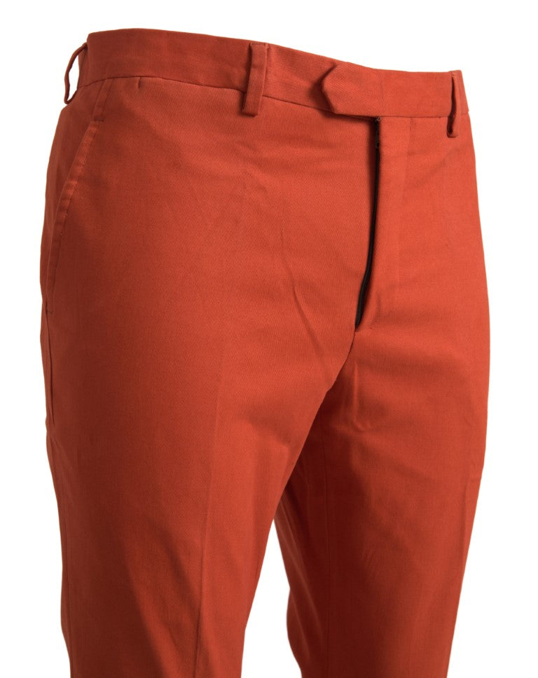 BENCIVENGA Orange Straight Fit Men Formal Trousers Pants - Luxe Nova