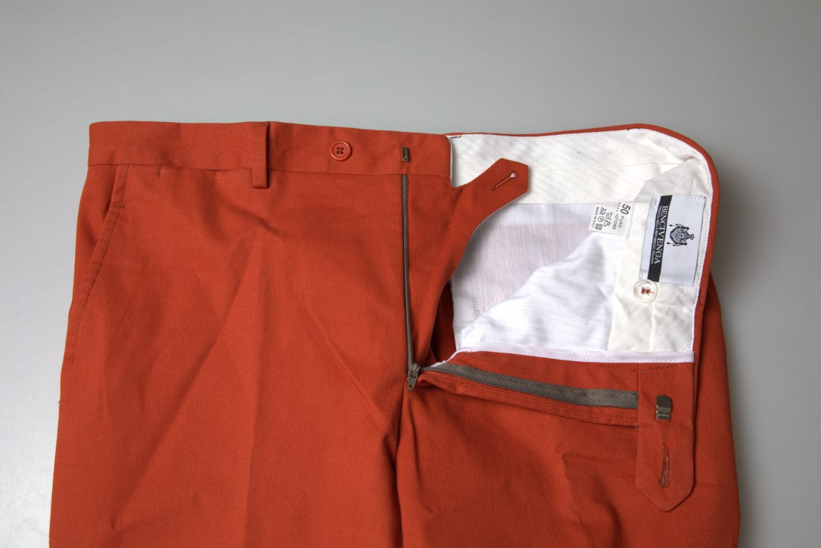 BENCIVENGA Orange Straight Fit Men Formal Trousers Pants - Luxe Nova