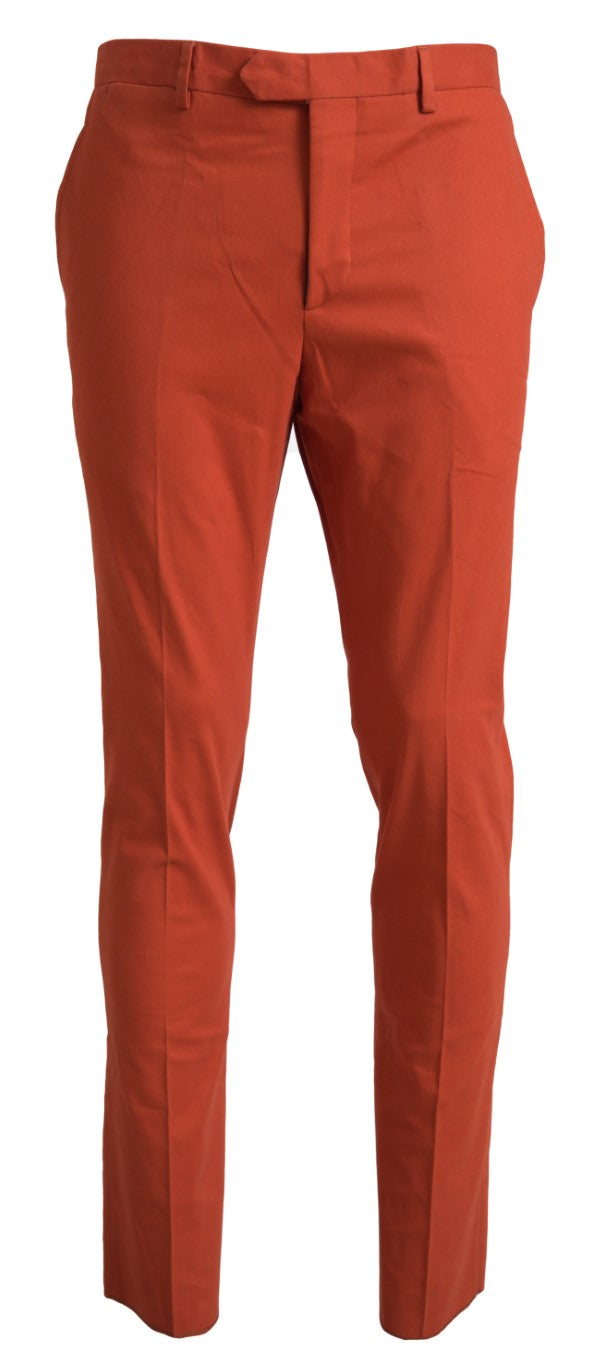 BENCIVENGA Orange Straight Fit Men Formal Trousers Pants - Luxe Nova