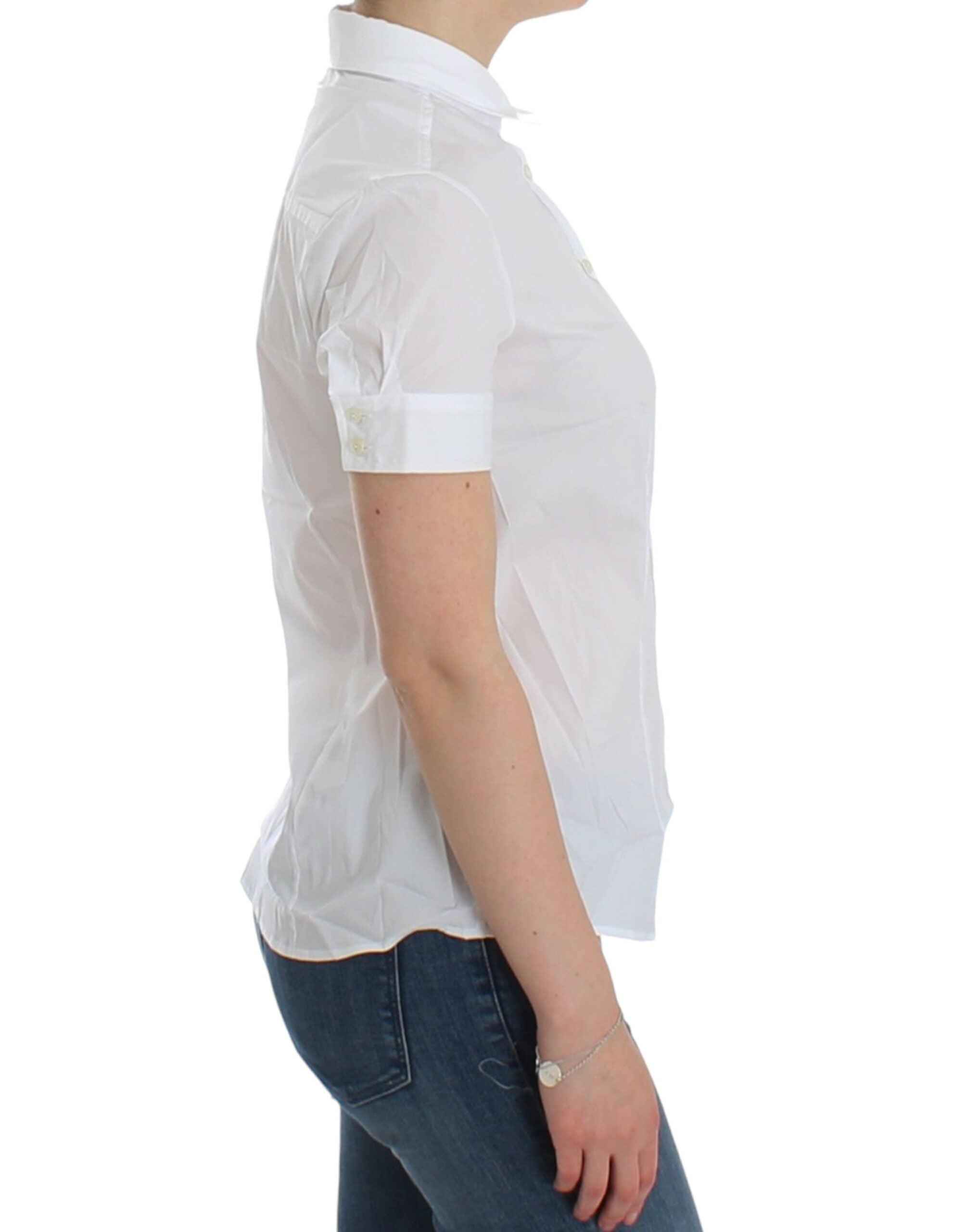 John Galliano White Cotton Shirt Top