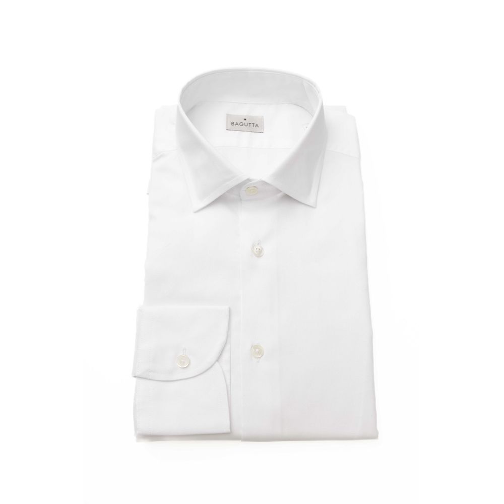 Bagutta White Cotton Men's Shirt - Luxe Nova