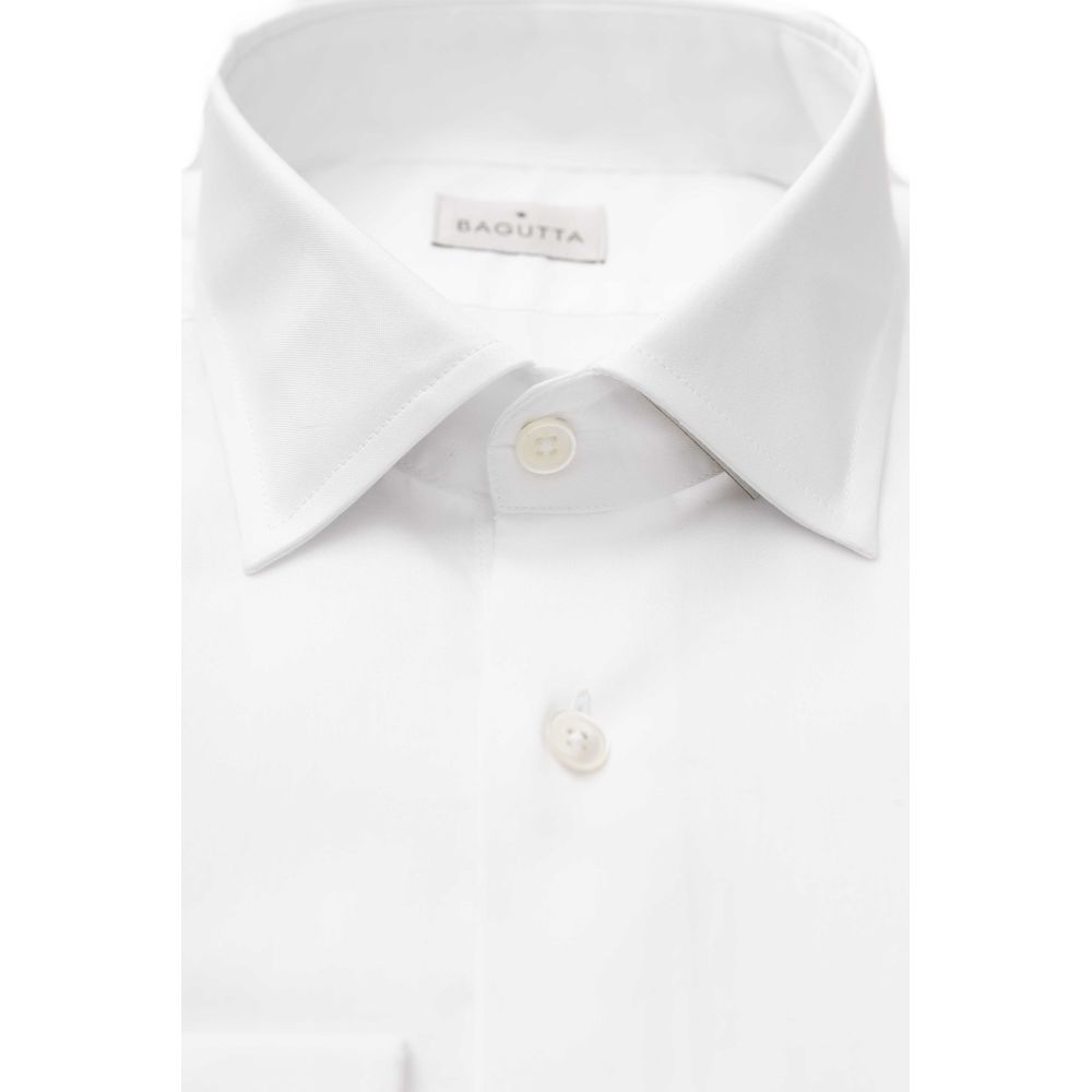 Bagutta White Cotton Men's Shirt - Luxe Nova