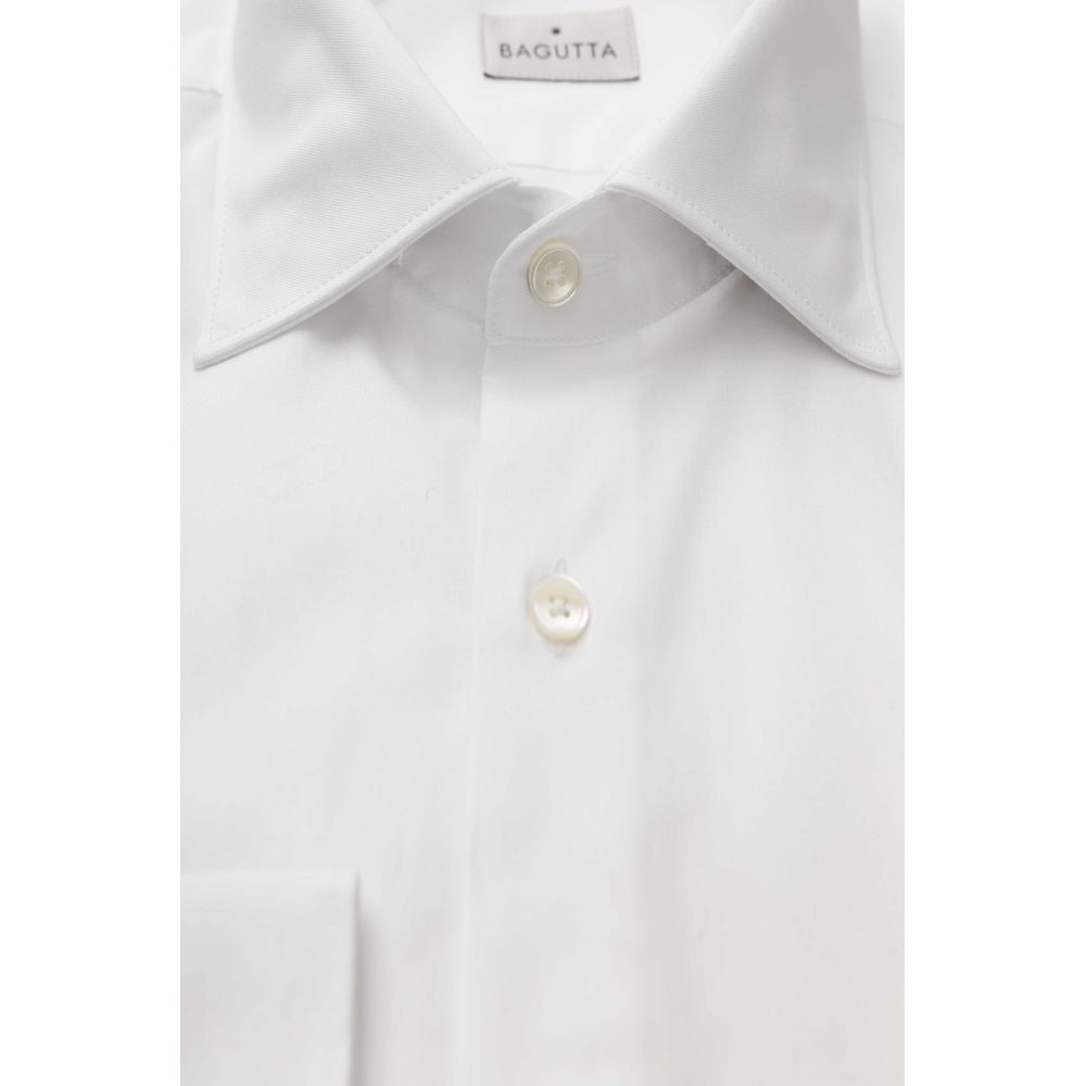 Bagutta White Cotton Men Shirt - Luxe Nova