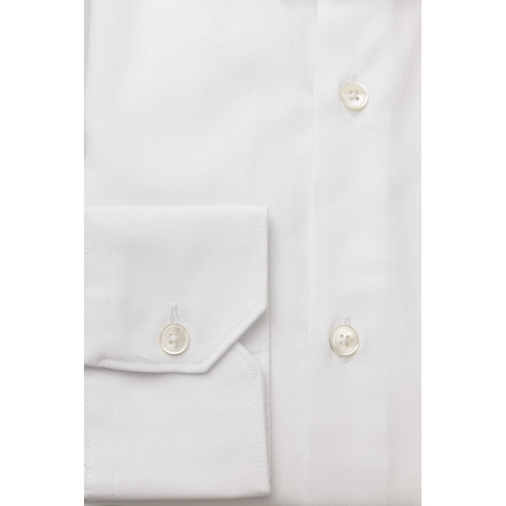 Bagutta White Cotton Men Shirt - Luxe Nova