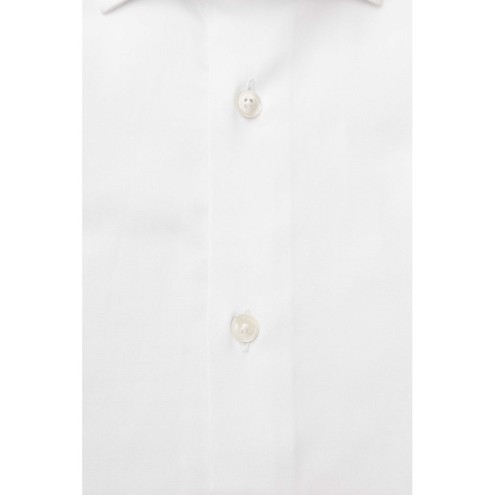 Bagutta White Cotton Men's Shirt - Luxe Nova