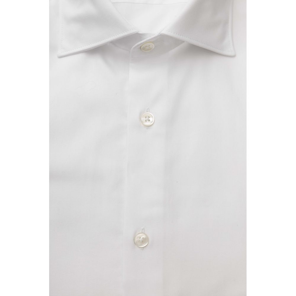 Bagutta White Cotton Men Shirt - Luxe Nova