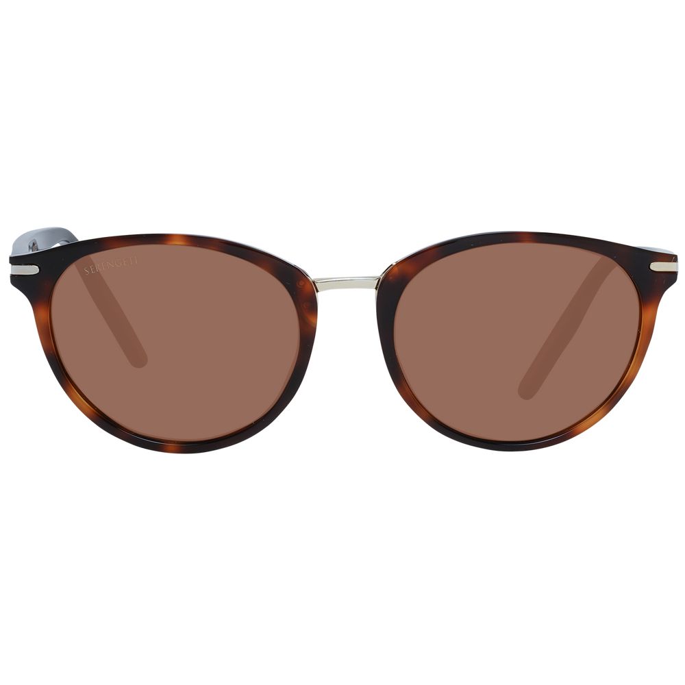 Serengeti Brown Acetate & Metal Sunglasses - Luxe Nova