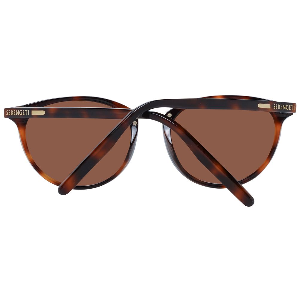 Serengeti Brown Acetate & Metal Sunglasses - Luxe Nova