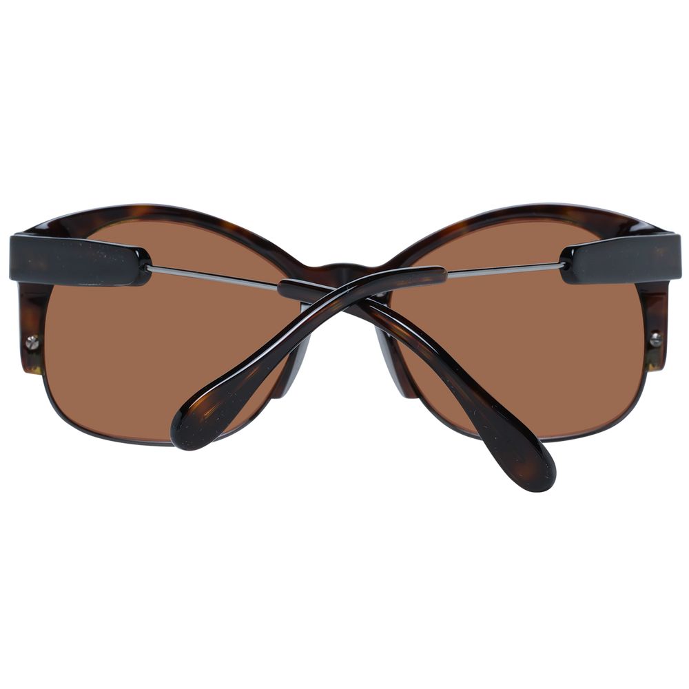 Serengeti Brown Acetate & Metal Sunglasses - Luxe Nova