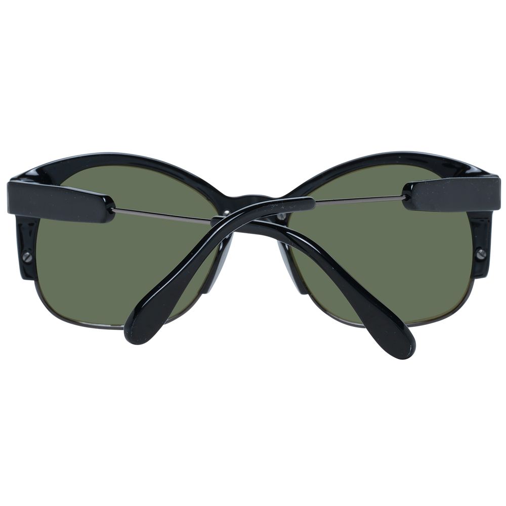 Serengeti Black Acetate & Metal Sunglasses - Luxe Nova