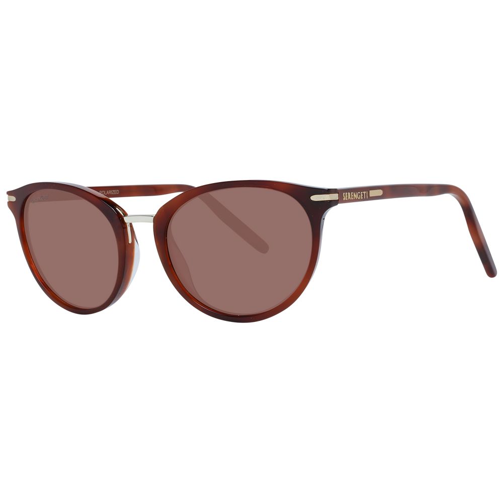 Serengeti Brown Acetate & Metal Sunglasses - Luxe Nova