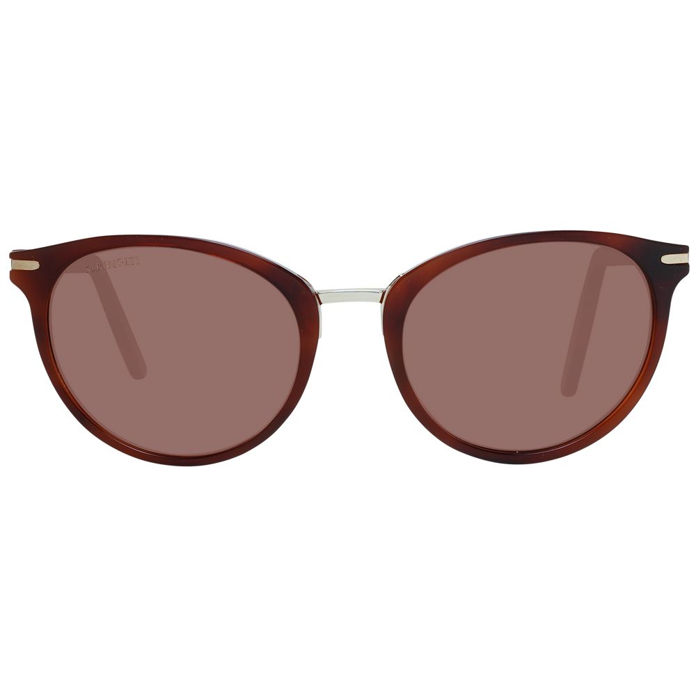 Serengeti Brown Acetate & Metal Sunglasses - Luxe Nova