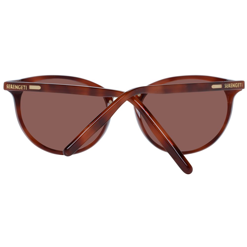 Serengeti Brown Acetate & Metal Sunglasses - Luxe Nova