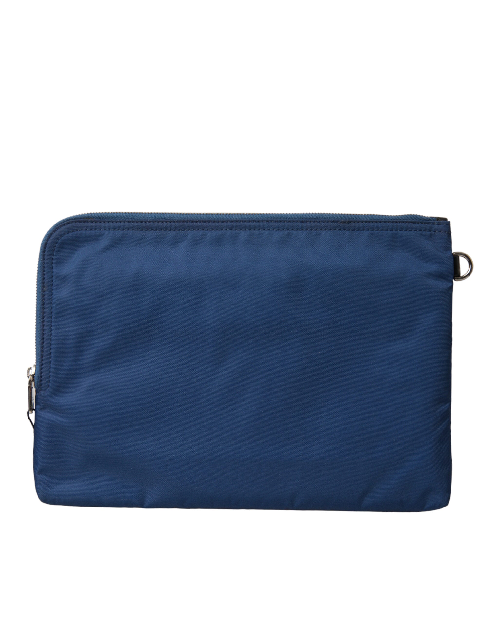 Dolce & Gabbana Blue DG Milano Print Nylon Pouch Clutch Men Bag - Luxe Nova