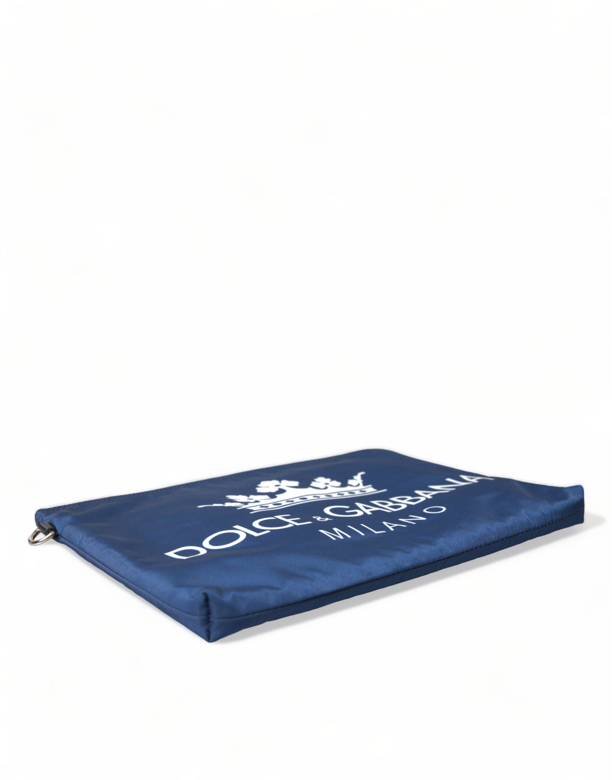 Dolce & Gabbana Blue DG Milano Print Nylon Pouch Clutch Men Bag - Luxe Nova