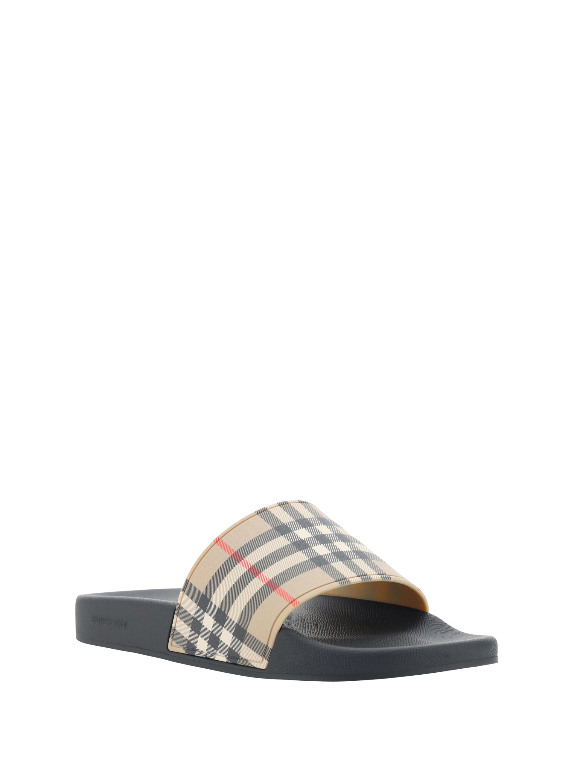 Burberry Brown Rubber Slides Sandals - Luxe Nova