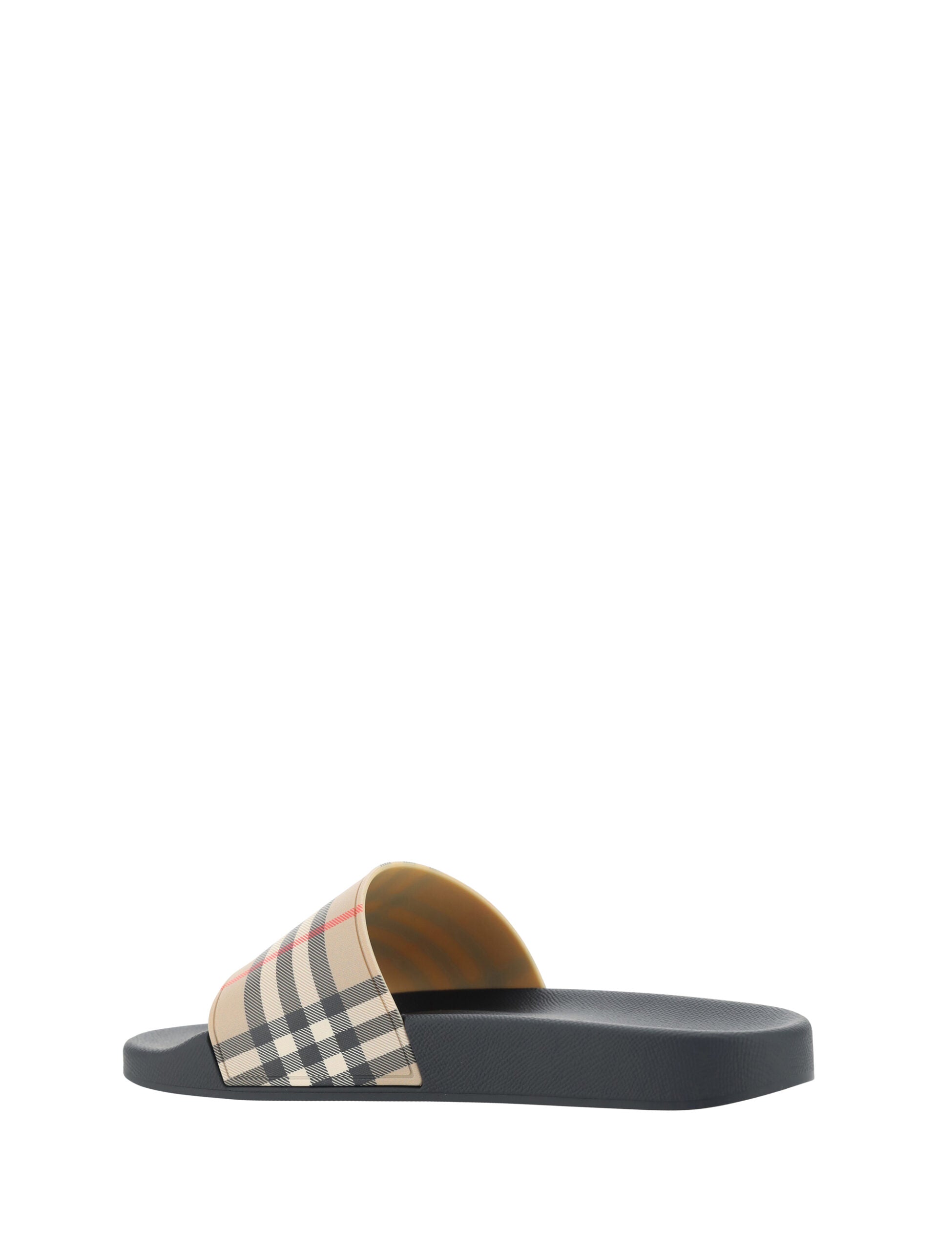 Burberry Brown Rubber Slides Sandals - Luxe Nova