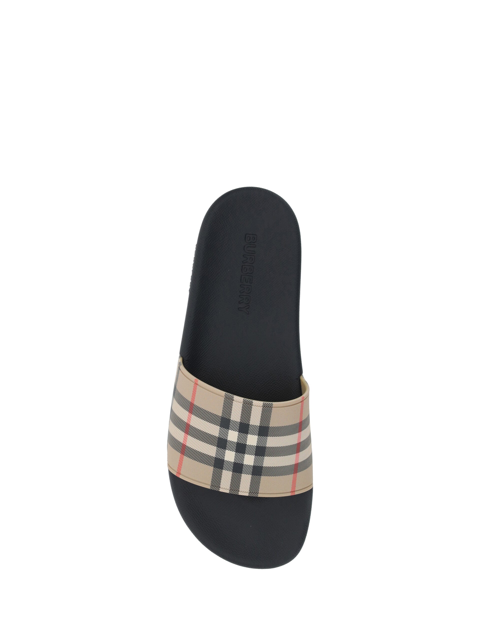 Burberry Brown Rubber Slides Sandals - Luxe Nova