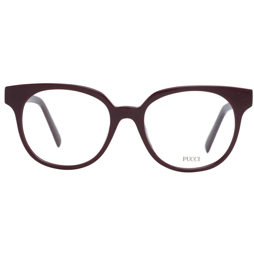 Emilio Pucci Burgundy Plastic Glasses (Frames) - Luxe Nova