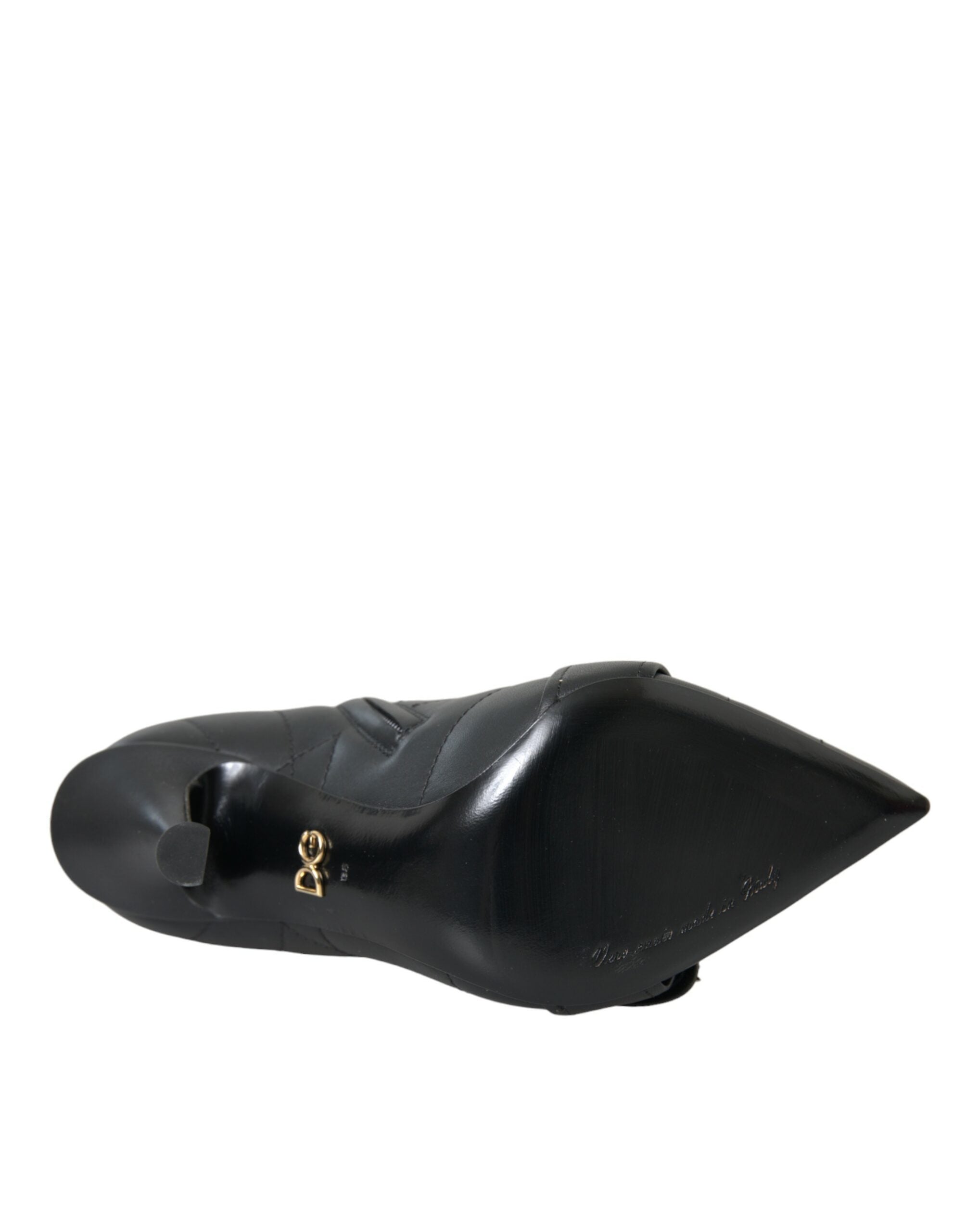 Dolce & Gabbana Black Devotion Quilted Buckled Boots Shoes - Luxe Nova