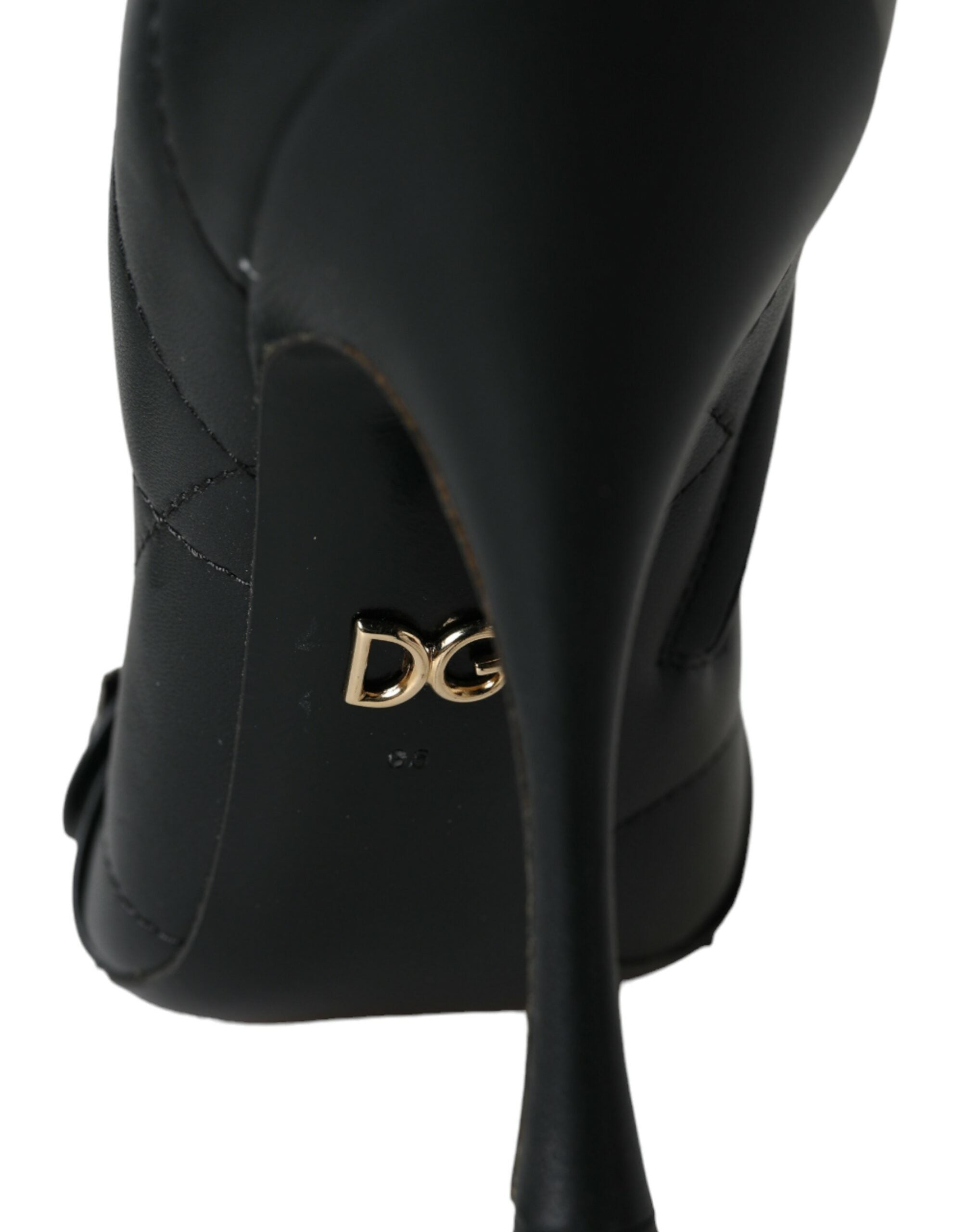 Dolce & Gabbana Black Devotion Quilted Buckled Boots Shoes - Luxe Nova