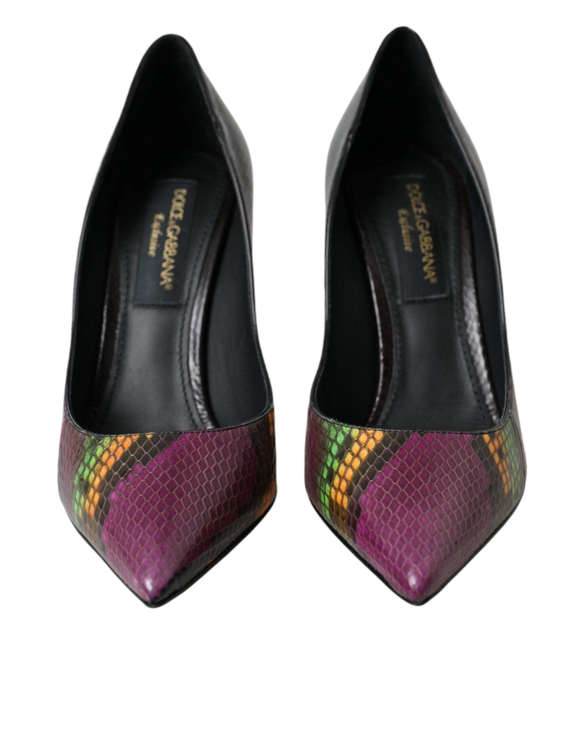 Dolce & Gabbana Multicolor Exotic Leather Heels Pumps Shoes - Luxe Nova