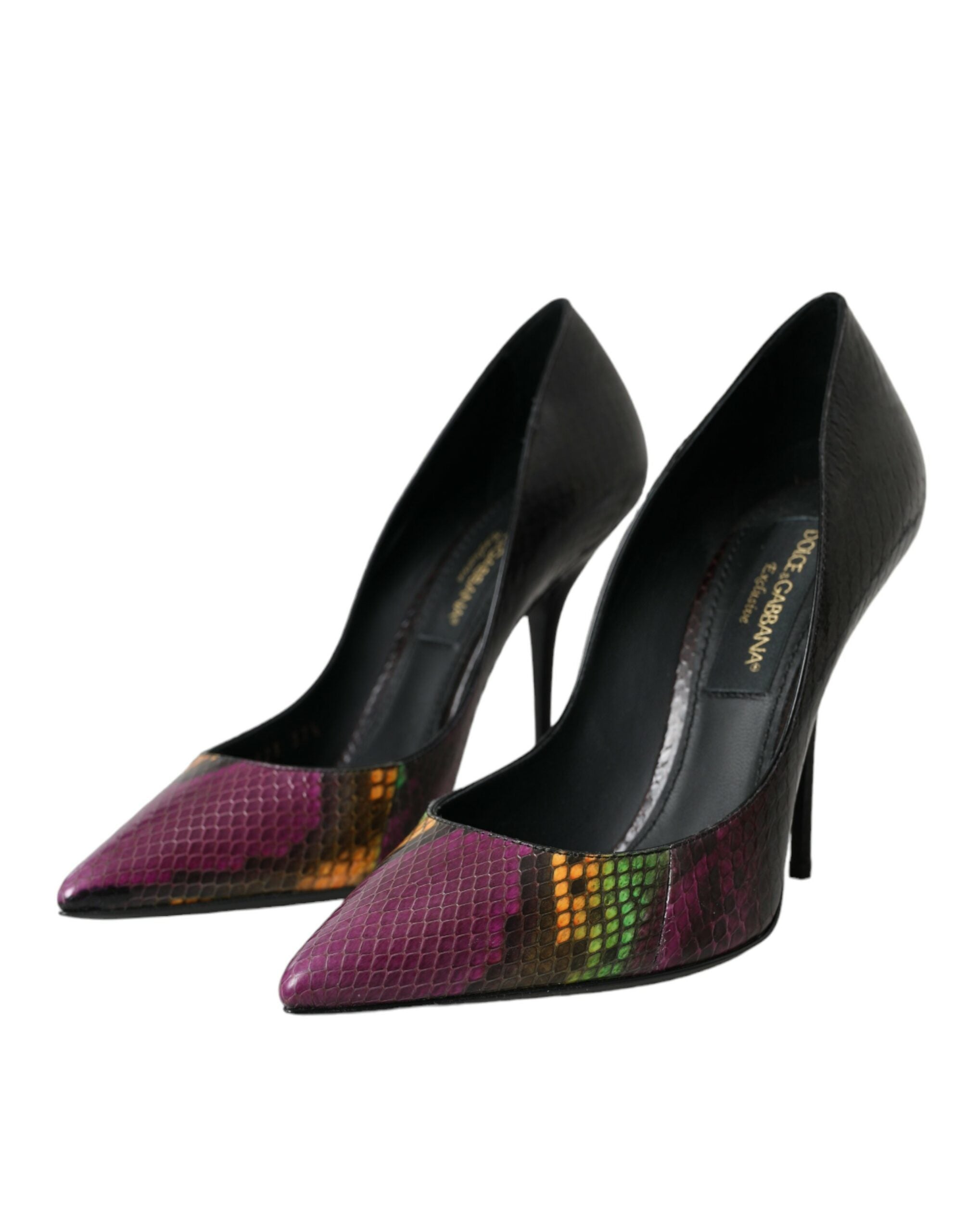 Dolce & Gabbana Multicolor Exotic Leather Heels Pumps Shoes - Luxe Nova