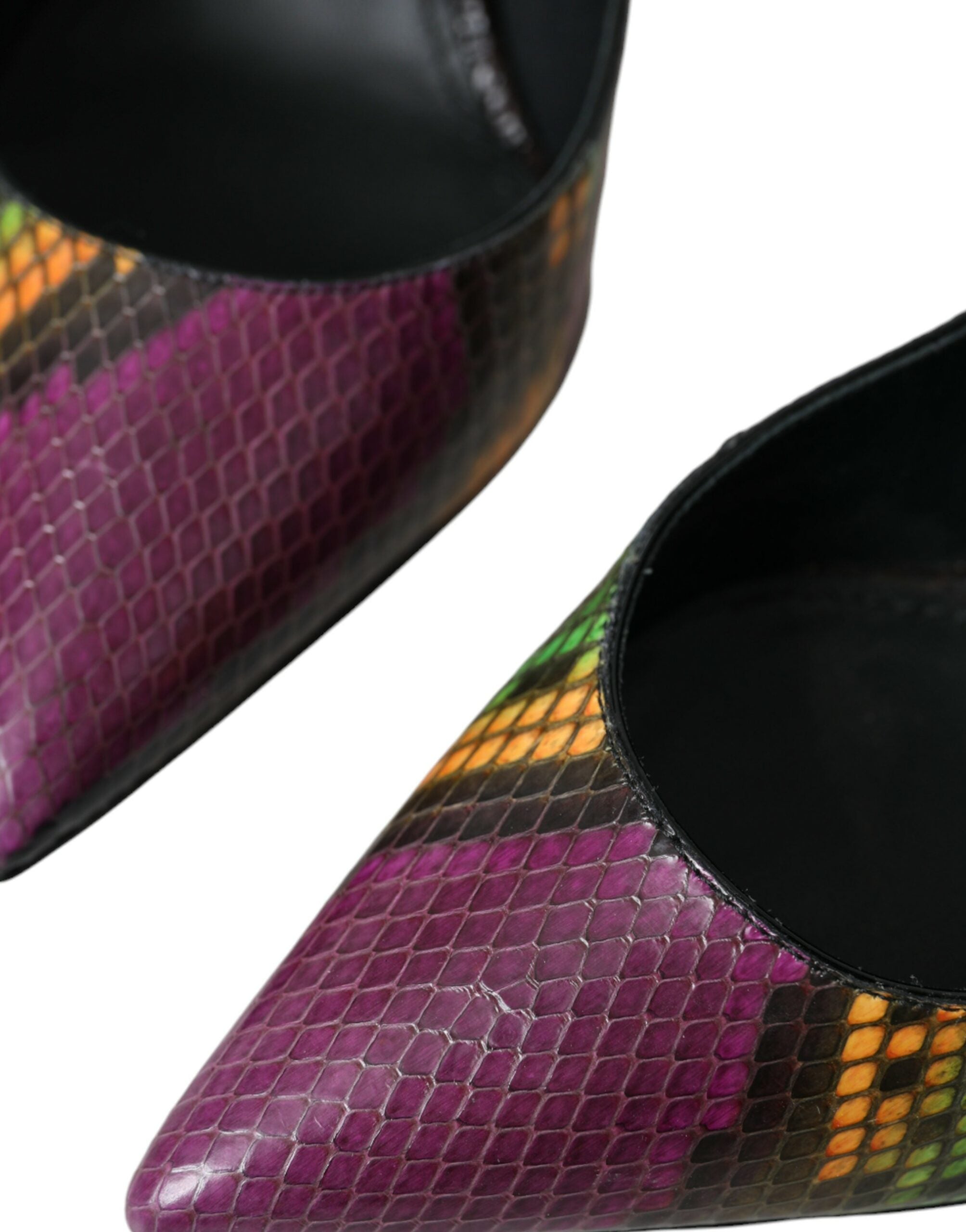 Dolce & Gabbana Multicolor Exotic Leather Heels Pumps Shoes - Luxe Nova