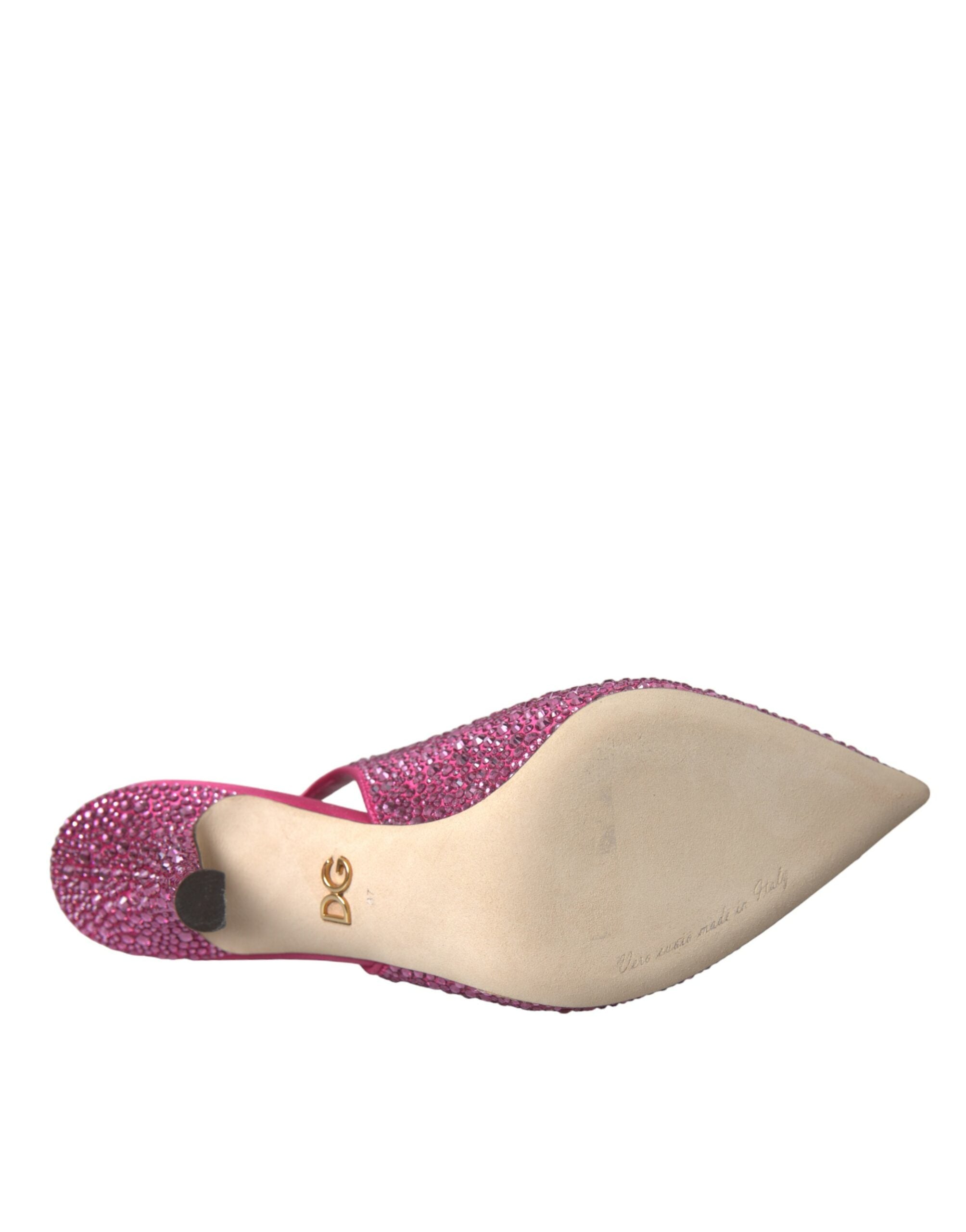 Dolce & Gabbana Pink Slingbacks Crystal Pumps Shoes - Luxe Nova