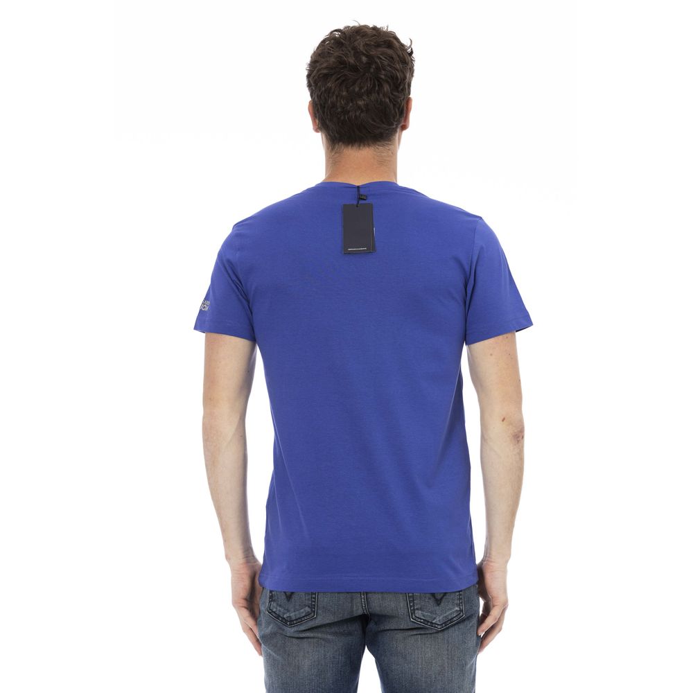 Trussardi Action Blue Cotton Men T-Shirt - Luxe Nova