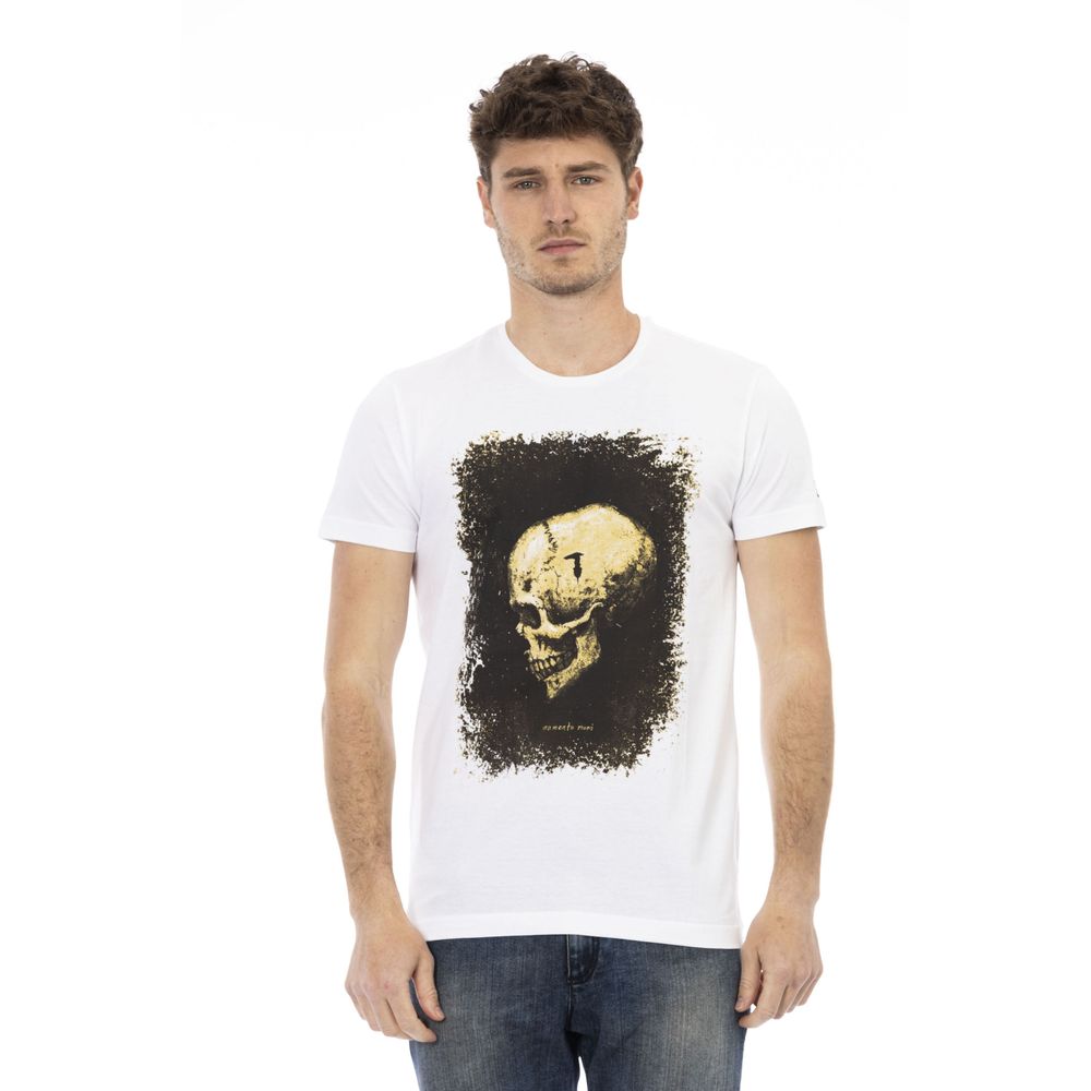Trussardi Action White Cotton Men's T-Shirt - Luxe Nova