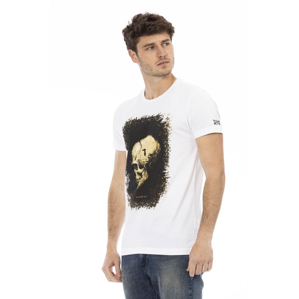 Trussardi Action White Cotton Men's T-Shirt - Luxe Nova