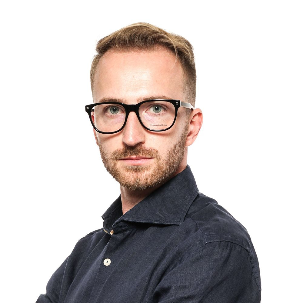 Ermenegildo Zegna Black Plastic Glasses (Frames) - Luxe Nova