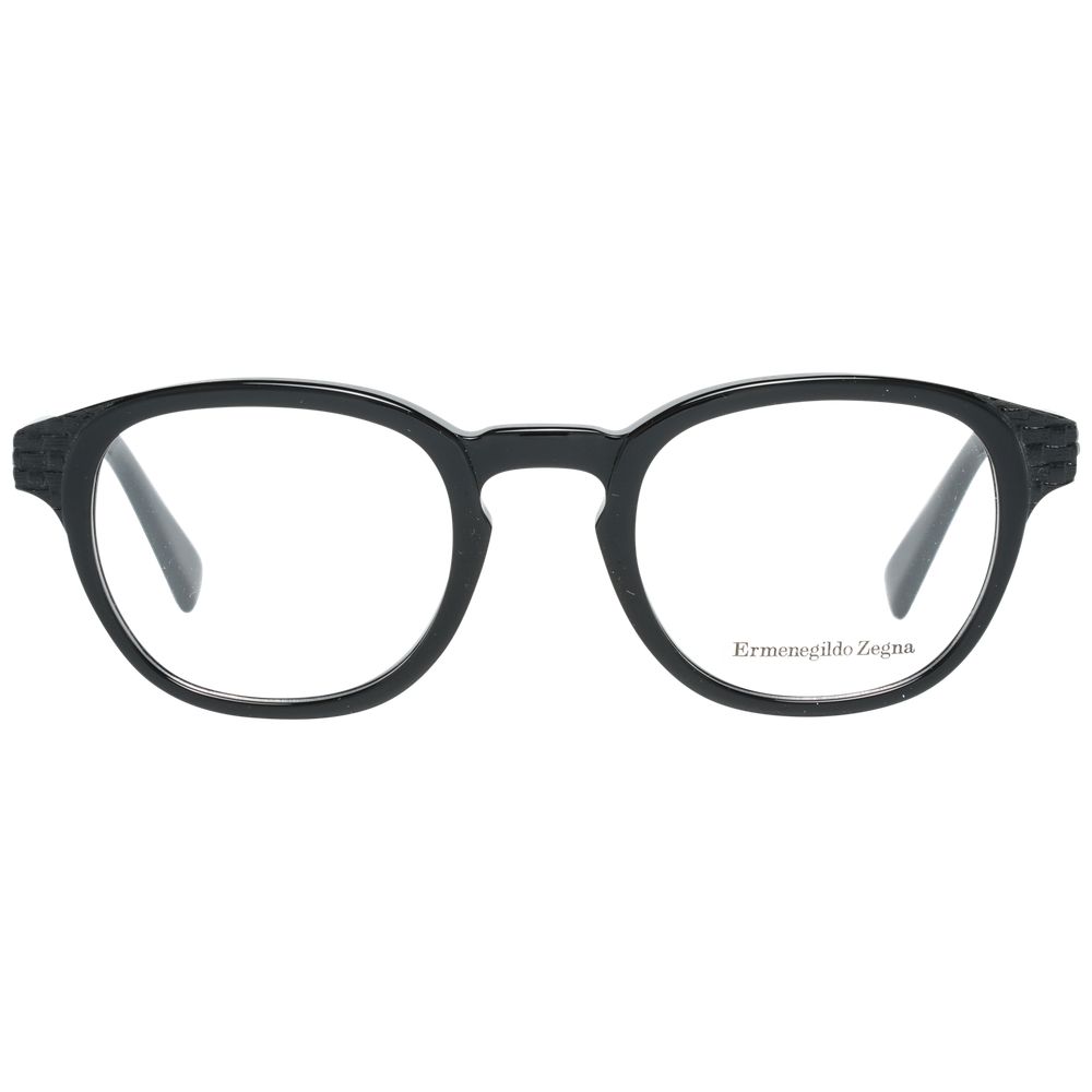 Ermenegildo Zegna Black Plastic Glasses (Frames) - Luxe Nova