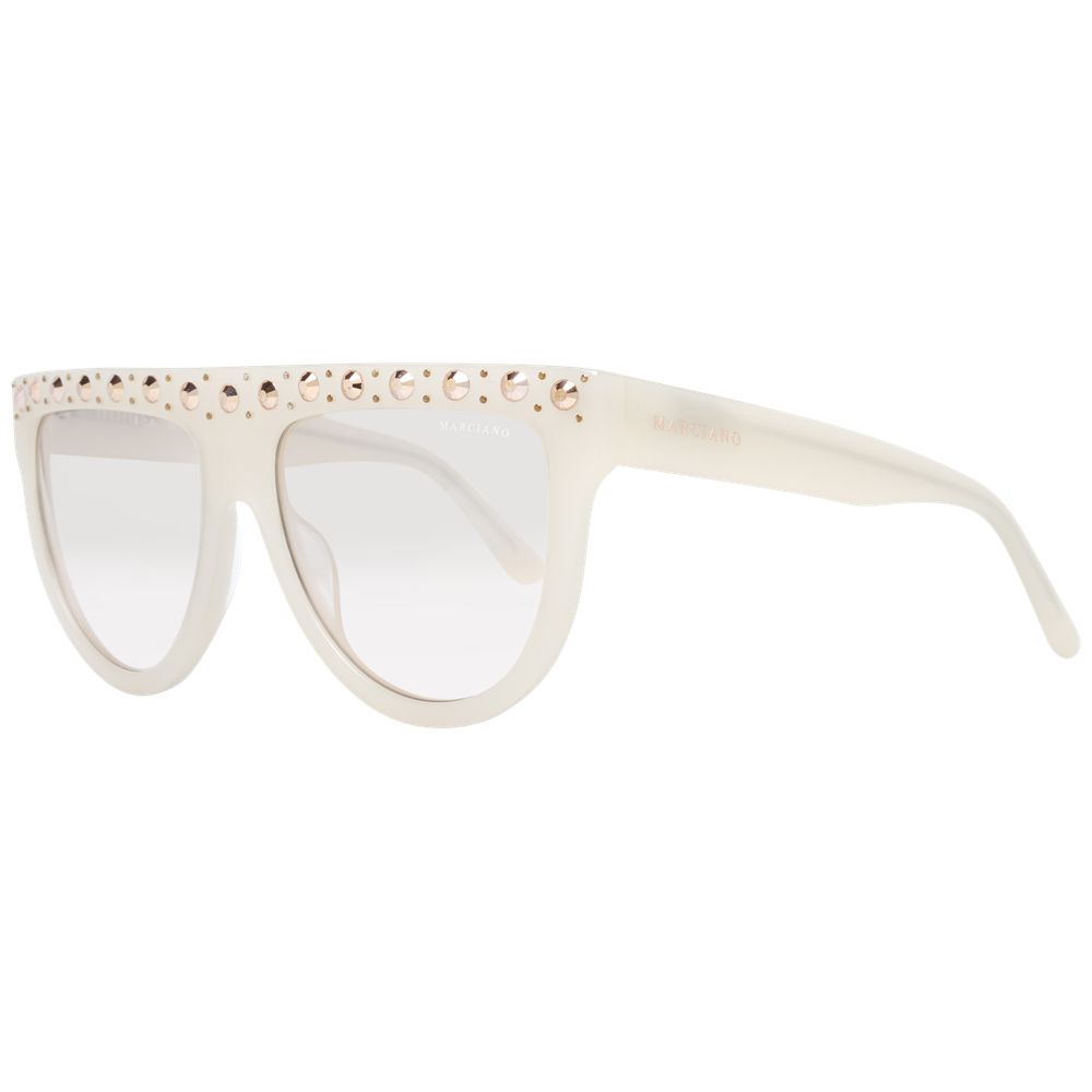 Marciano by Guess White Plastic Sunglasses - Luxe Nova
