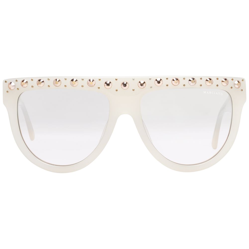Marciano by Guess White Plastic Sunglasses - Luxe Nova