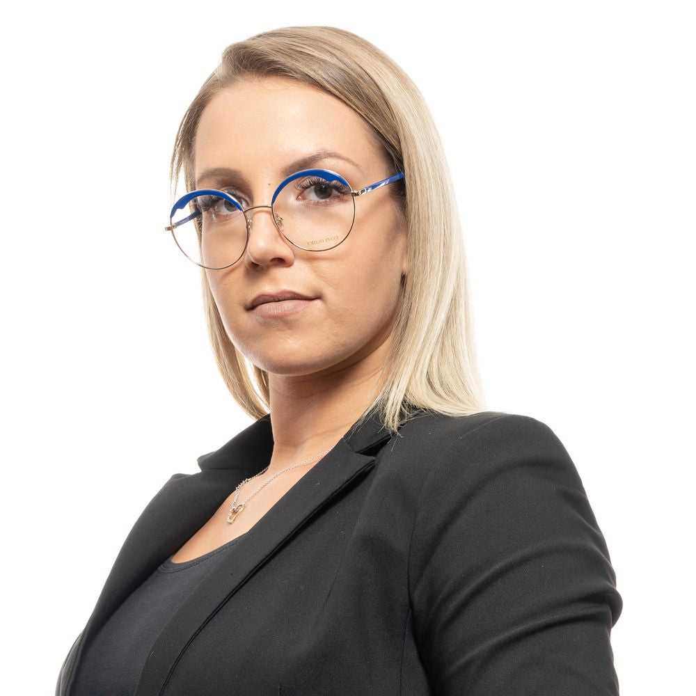Emilio Pucci Blue Metal & Plastic Glasses (Frames) - Luxe Nova