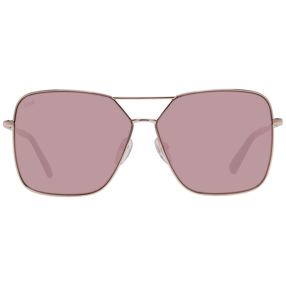 Web Rose Gold Metal Sunglasses - Luxe Nova