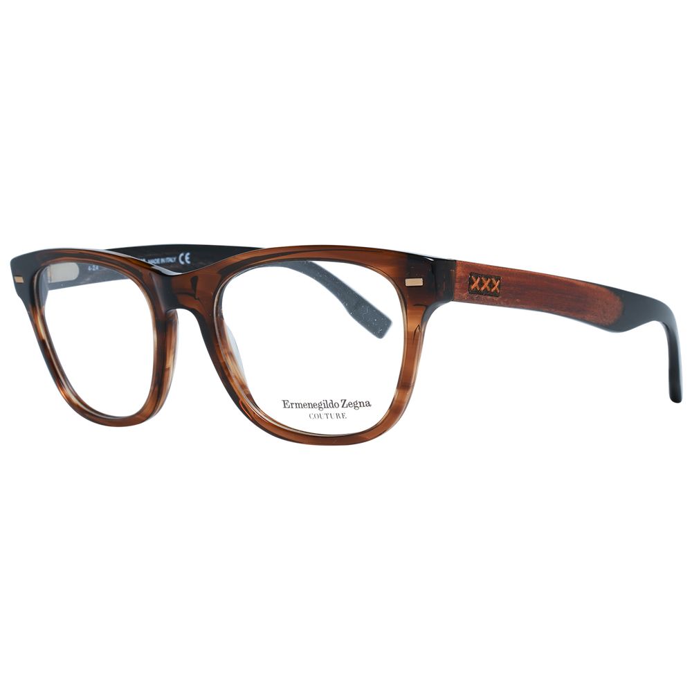 Ermenegildo Zegna Brown Plastic Glasses (Frames) - Luxe Nova