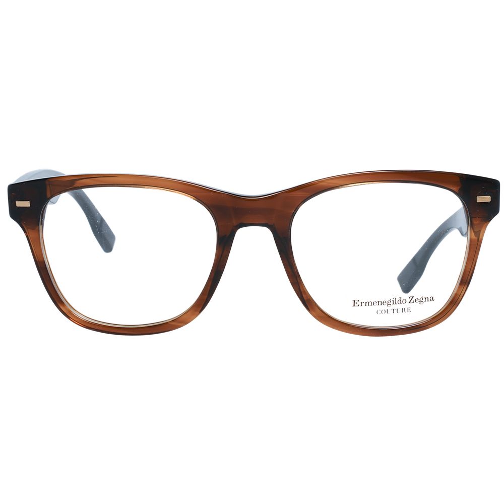 Ermenegildo Zegna Brown Plastic Glasses (Frames) - Luxe Nova