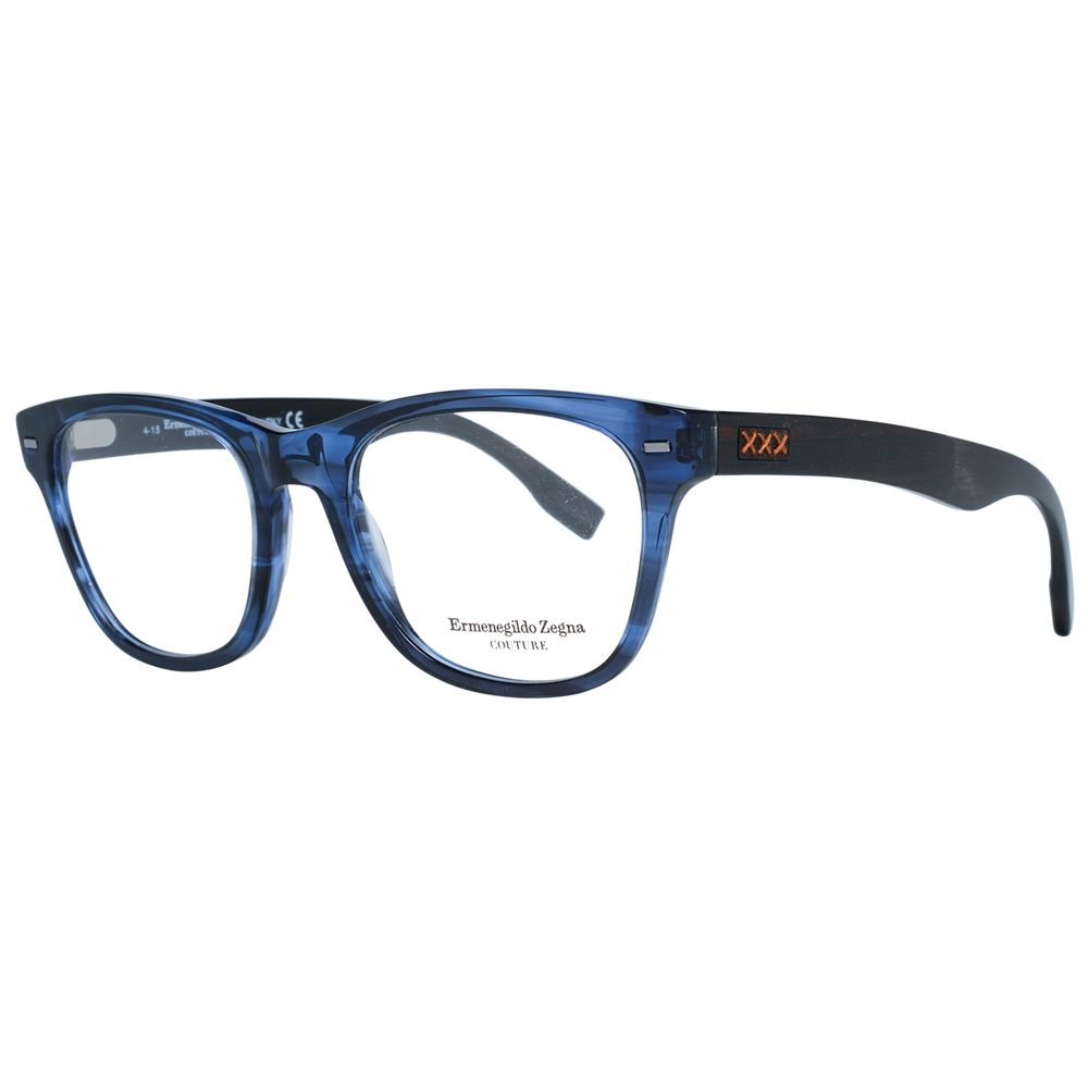 Ermenegildo Zegna Blue Plastic Glasses (Frames) - Luxe Nova