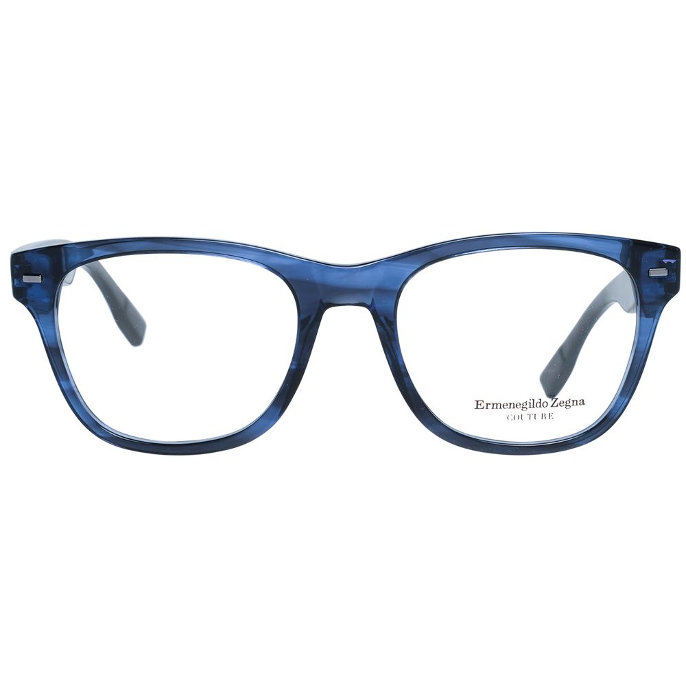 Ermenegildo Zegna Blue Plastic Glasses (Frames) - Luxe Nova