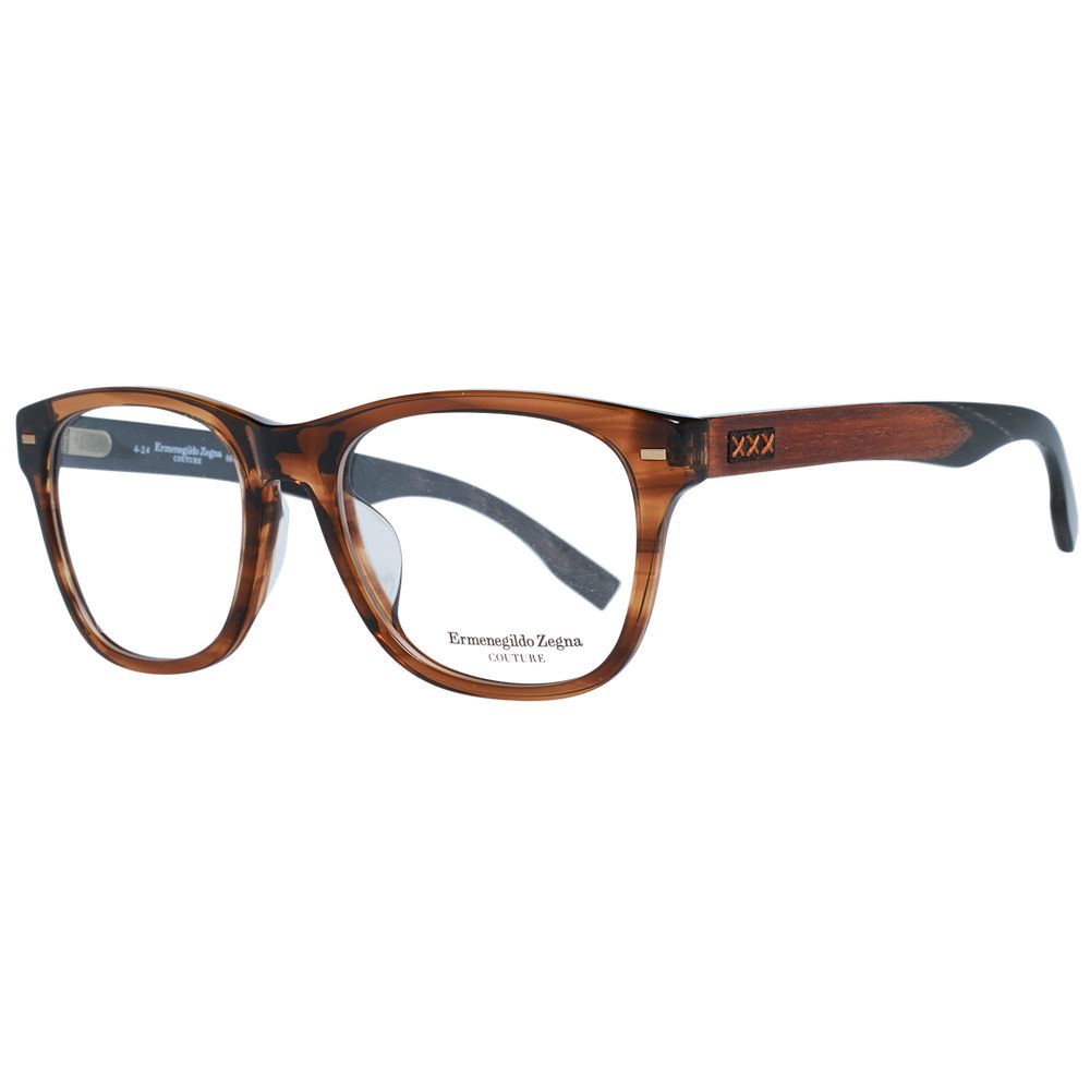 Ermenegildo Zegna Brown Plastic Glasses (Frames) - Luxe Nova