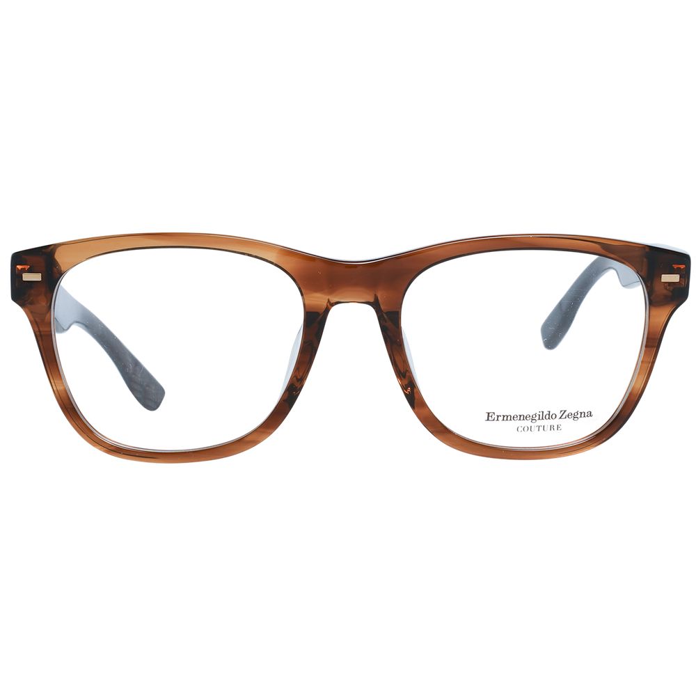Ermenegildo Zegna Brown Plastic Glasses (Frames) - Luxe Nova