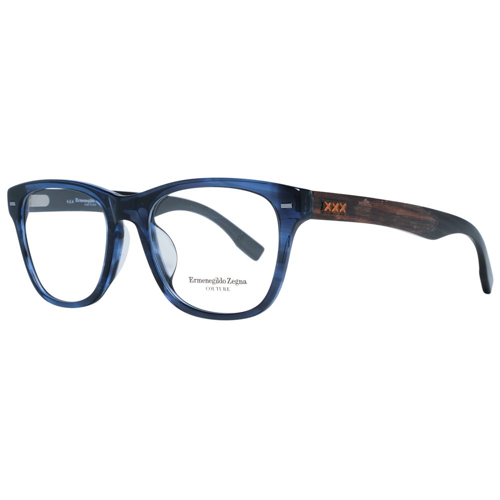 Ermenegildo Zegna Blue Plastic Glasses (Frames) - Luxe Nova