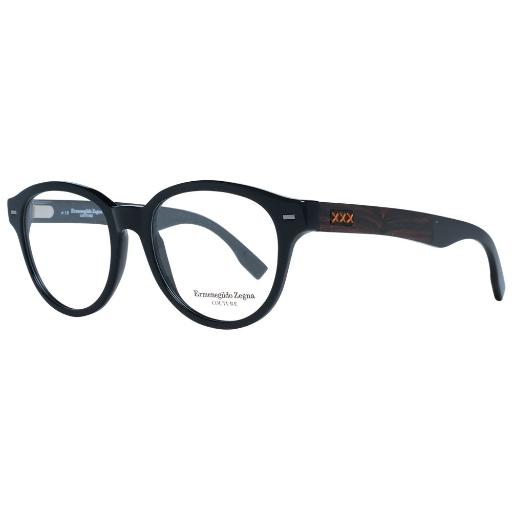 Ermenegildo Zegna Black Plastic Glasses (Frames) - Luxe Nova