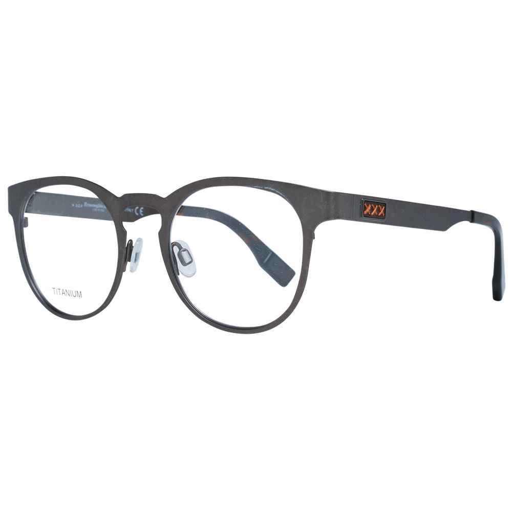 Ermenegildo Zegna Gray Titanium Glasses (Frames) - Luxe Nova